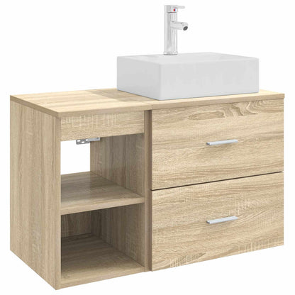 Bathroom Furniture Set 2 pcs Sonoma Oak Engineered Wood