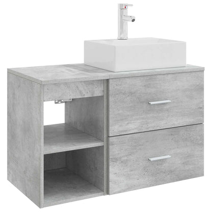 Bathroom Furniture Set 2 pcs Concrete Grey Engineered Wood