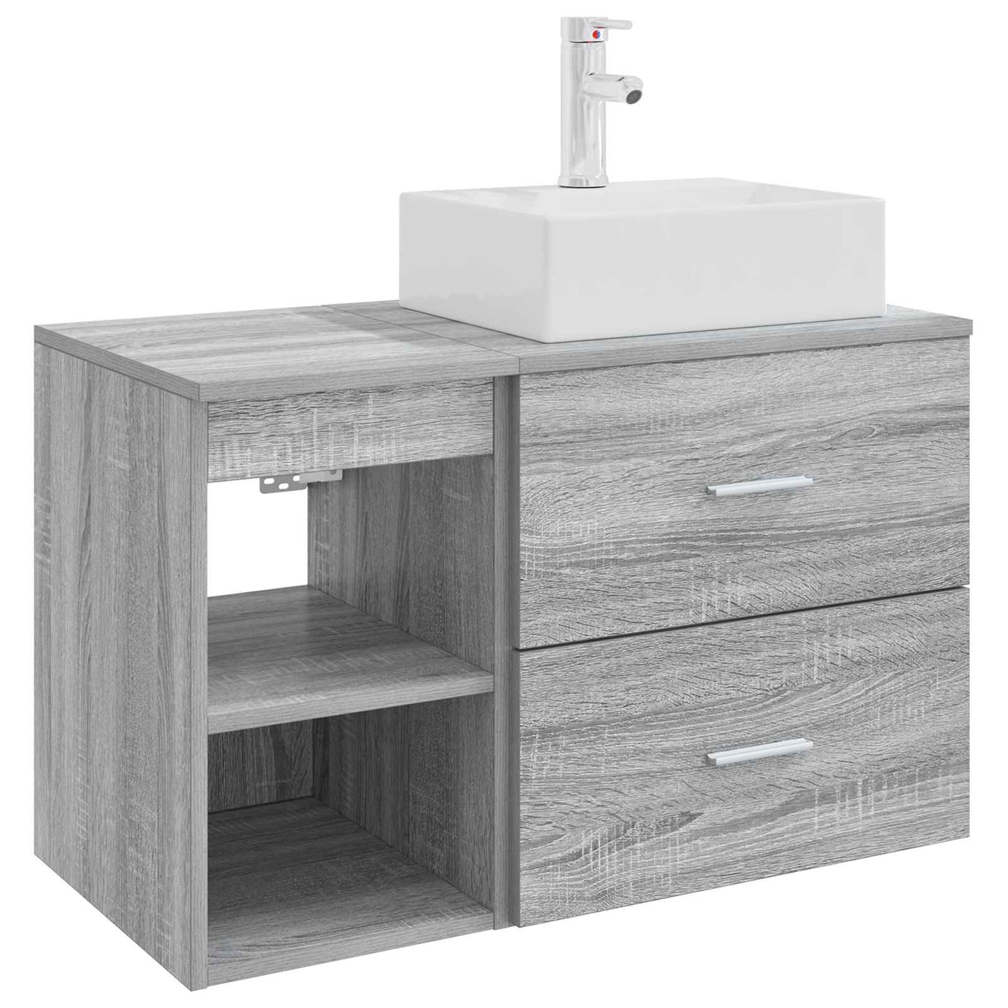 Bathroom Furniture Set 2 pcs Grey Sonoma Engineered Wood