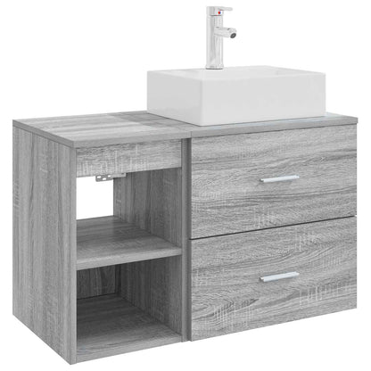 Bathroom Furniture Set 2 pcs Grey Sonoma Engineered Wood