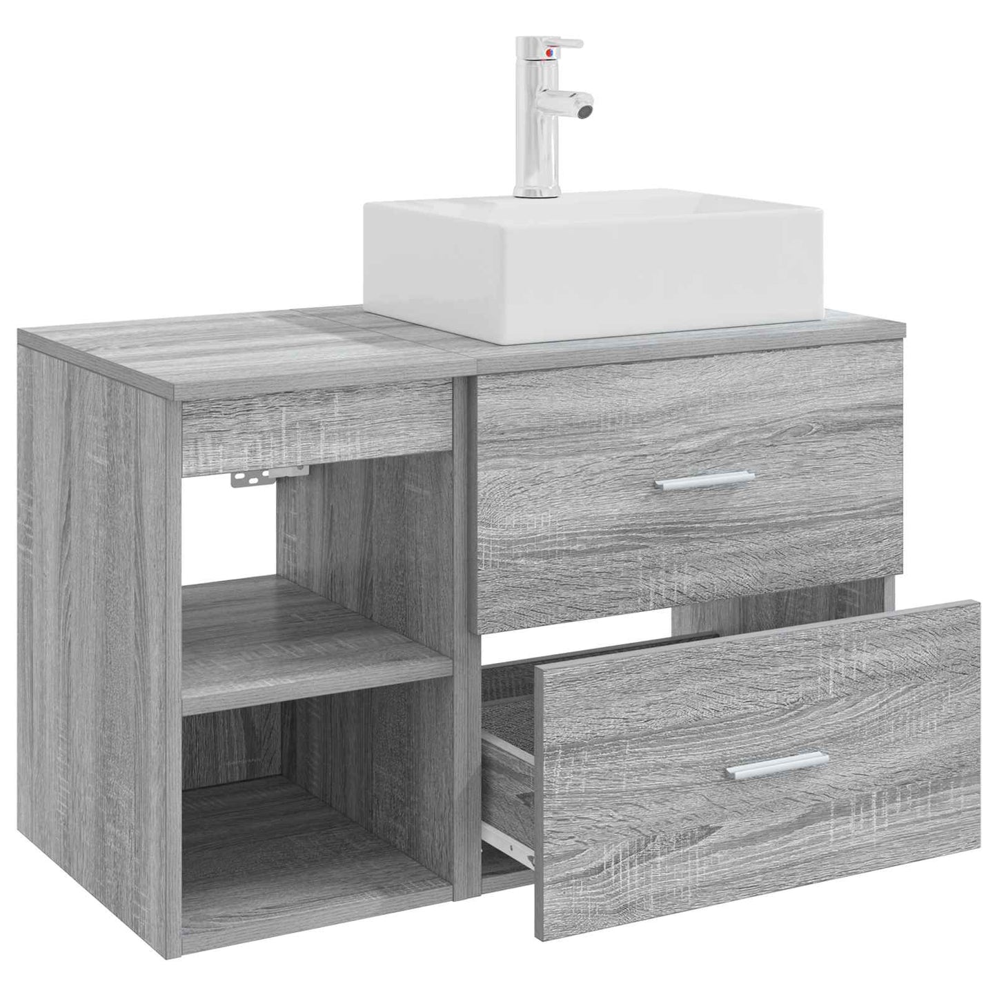 Bathroom Furniture Set 2 pcs Grey Sonoma Engineered Wood