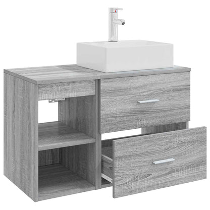 Bathroom Furniture Set 2 pcs Grey Sonoma Engineered Wood