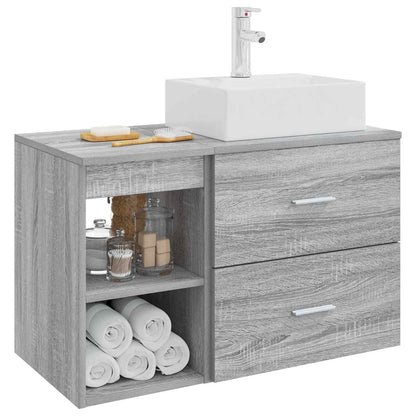 Bathroom Furniture Set 2 pcs Grey Sonoma Engineered Wood
