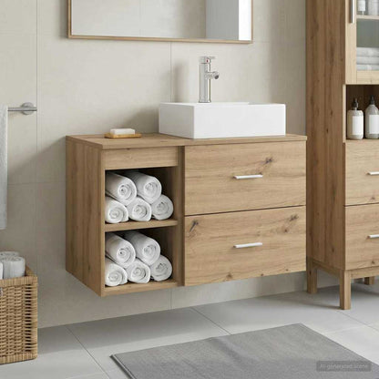 Bathroom Furniture Set 2 pcs Artisan Oak Engineered Wood