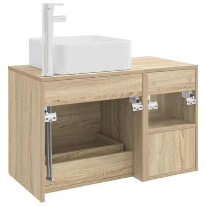 Bathroom Furniture Set 2 pcs Sonoma Oak Engineered Wood