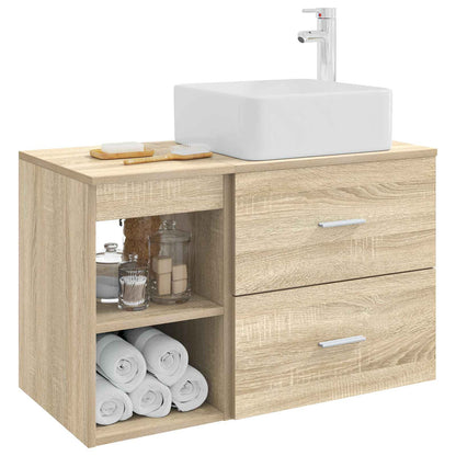Bathroom Furniture Set 2 pcs Sonoma Oak Engineered Wood