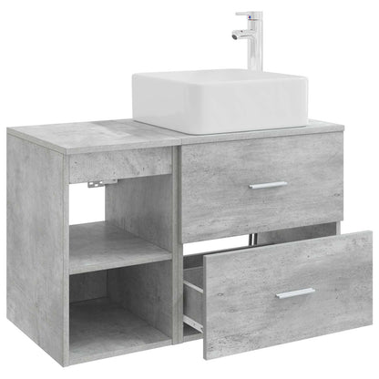 Bathroom Furniture Set 2 pcs Concrete Grey Engineered Wood