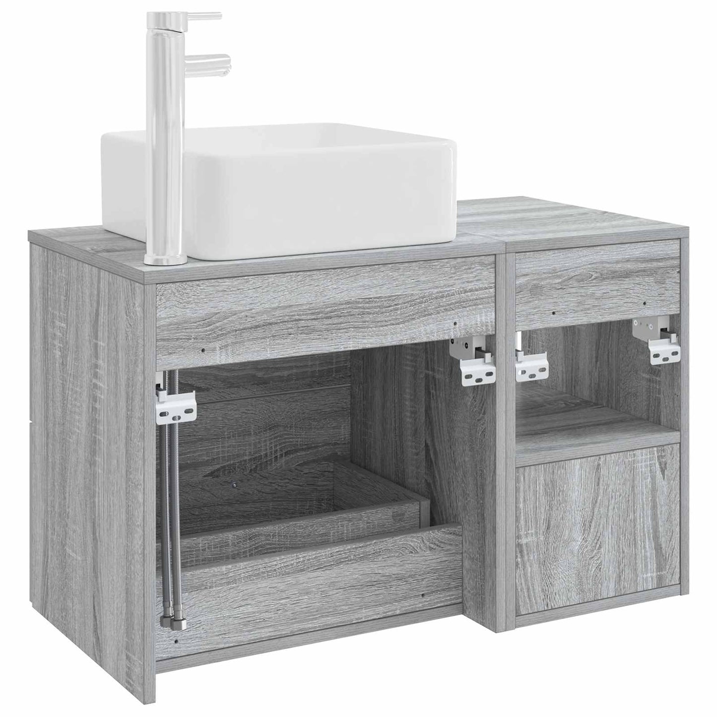Bathroom Furniture Set 2 pcs Grey Sonoma Engineered Wood