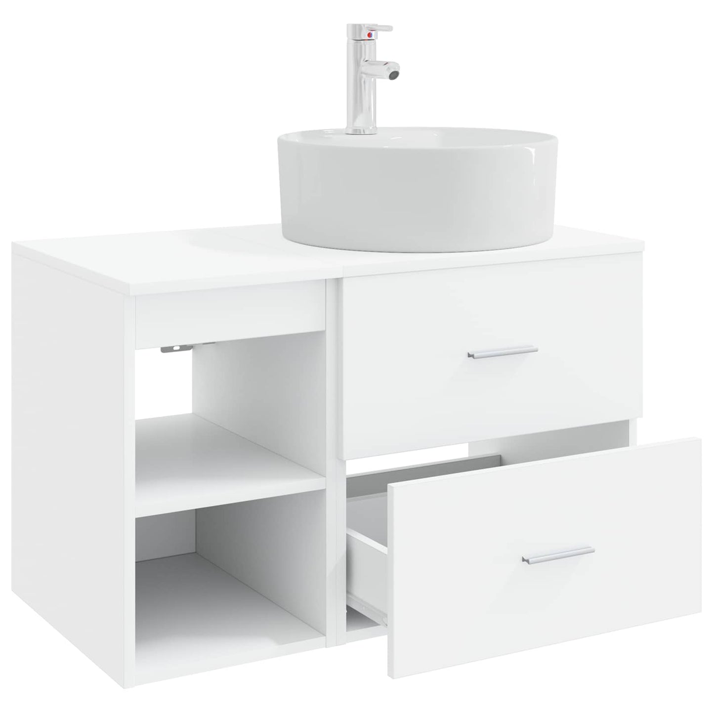 Bathroom Furniture Set 2 pcs White Engineered Wood