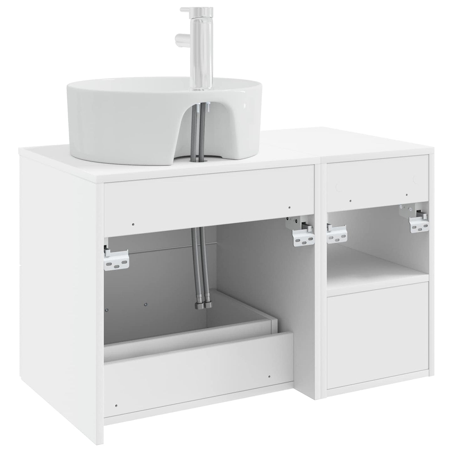 Bathroom Furniture Set 2 pcs White Engineered Wood