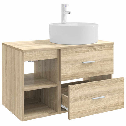 Bathroom Furniture Set 2 pcs Sonoma Oak Engineered Wood