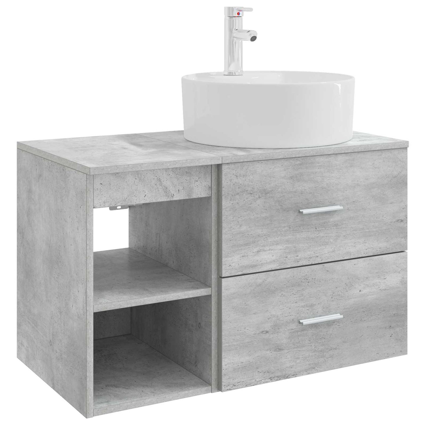 Bathroom Furniture Set 2 pcs Concrete Grey Engineered Wood