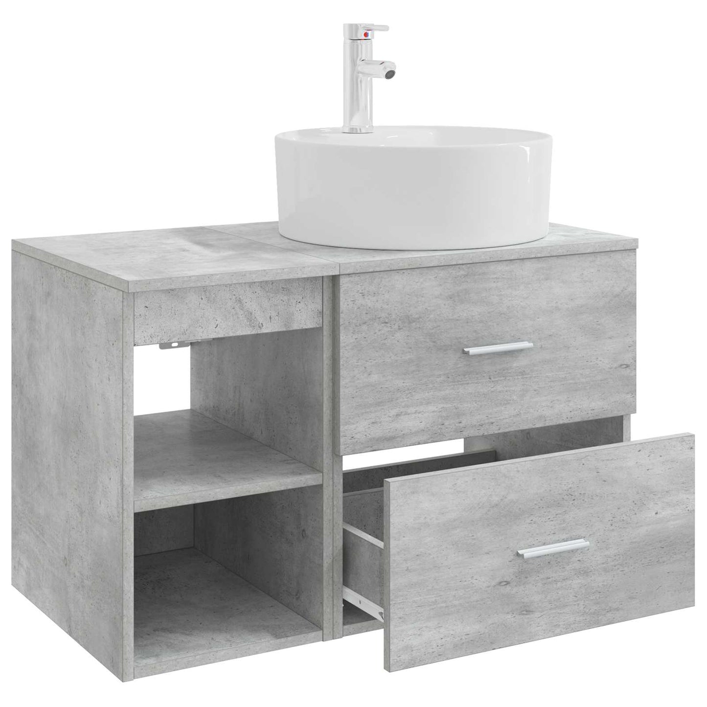 Bathroom Furniture Set 2 pcs Concrete Grey Engineered Wood