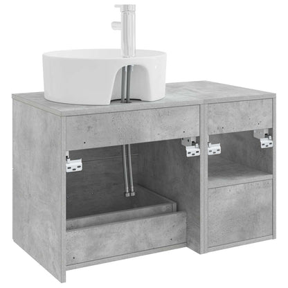 Bathroom Furniture Set 2 pcs Concrete Grey Engineered Wood