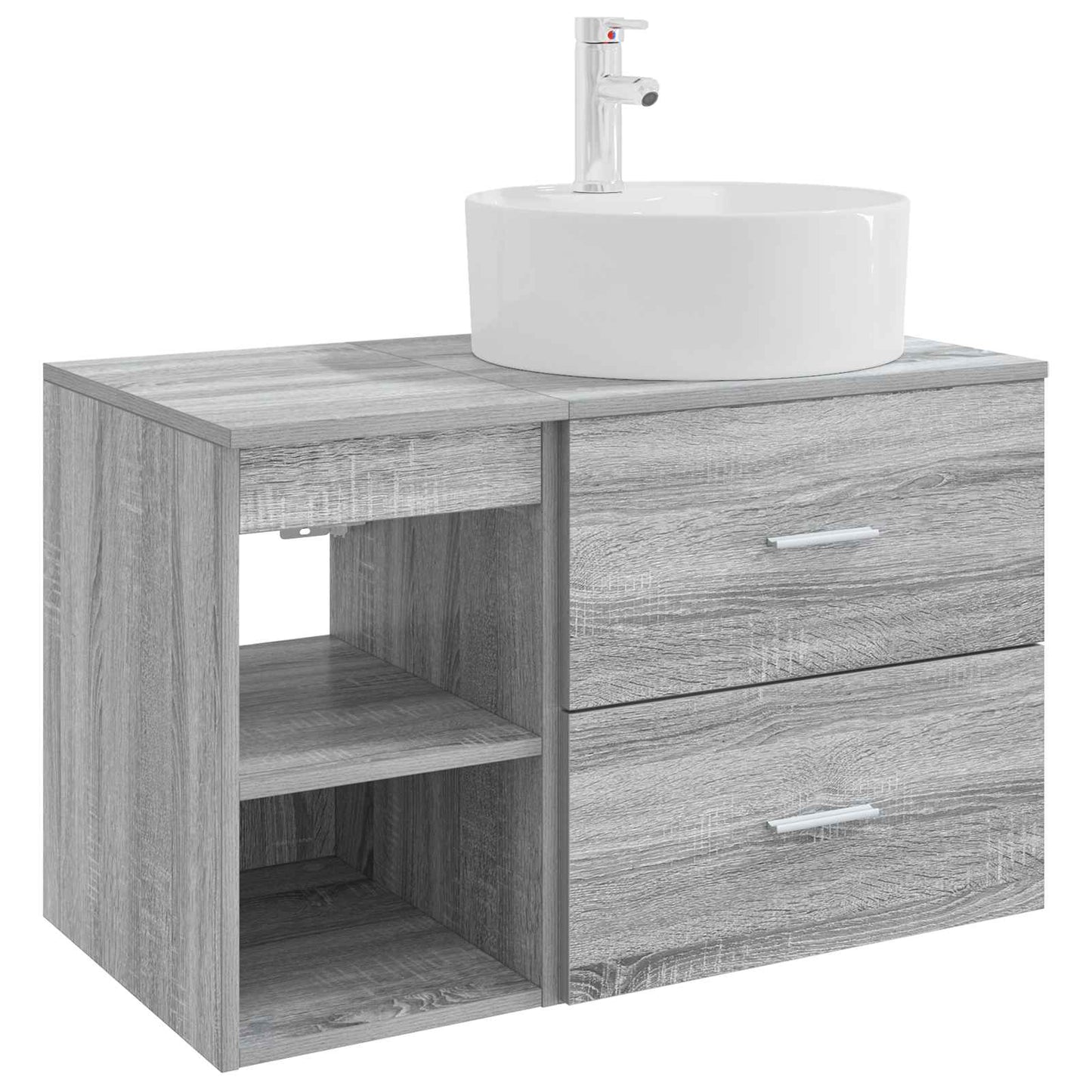 Bathroom Furniture Set 2 pcs Grey Sonoma Engineered Wood