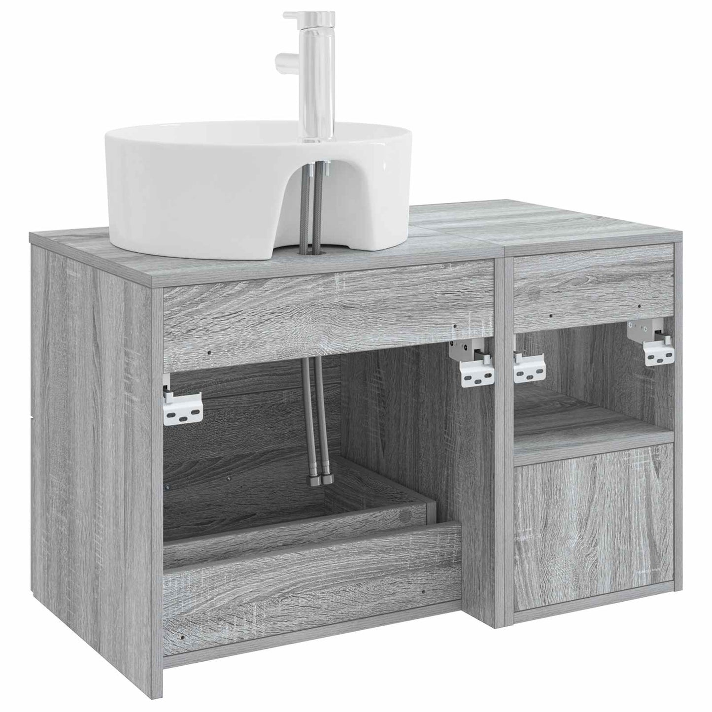 Bathroom Furniture Set 2 pcs Grey Sonoma Engineered Wood