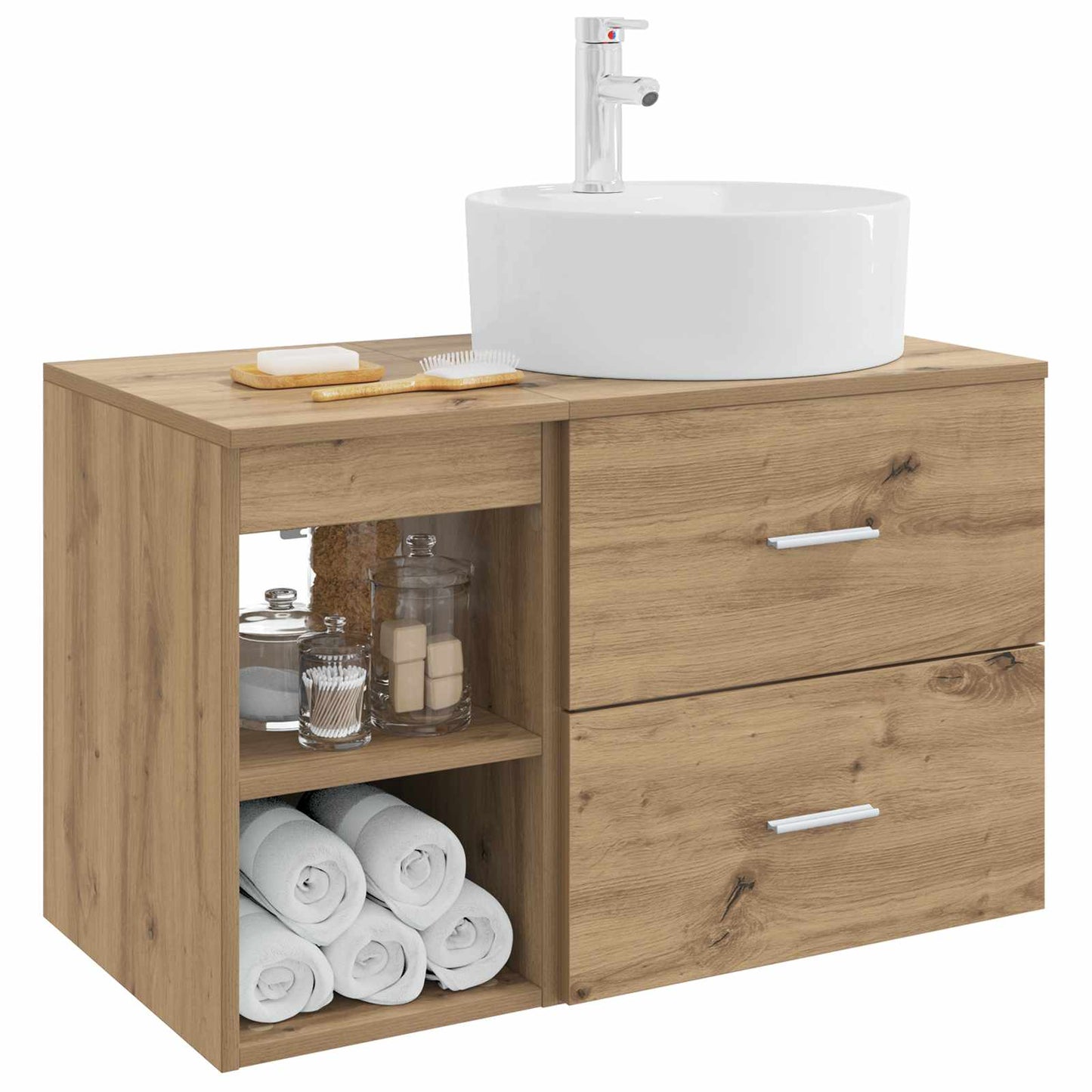 Bathroom Furniture Set 2 pcs Artisan Oak Engineered Wood