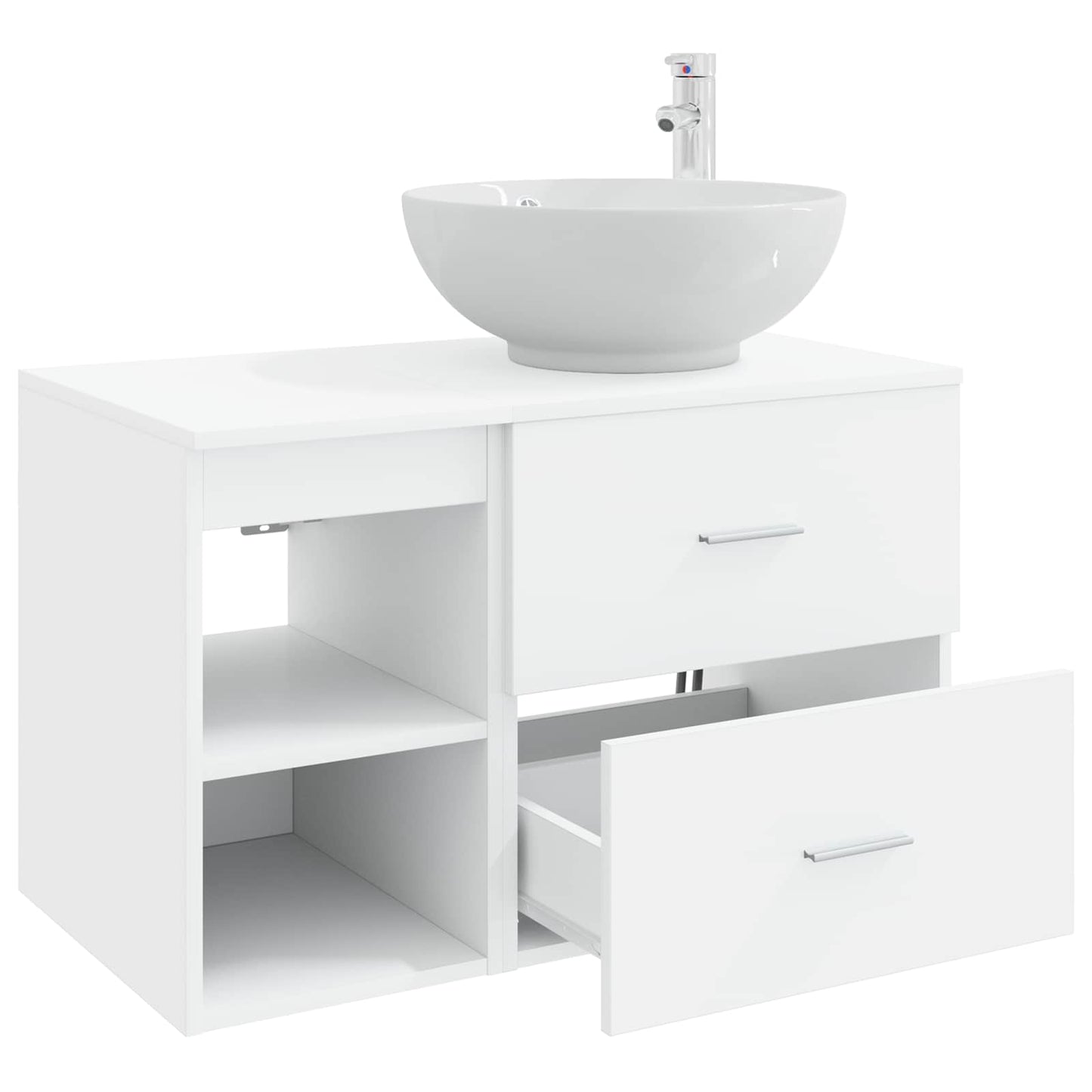 Bathroom Furniture Set 2 pcs White Engineered Wood