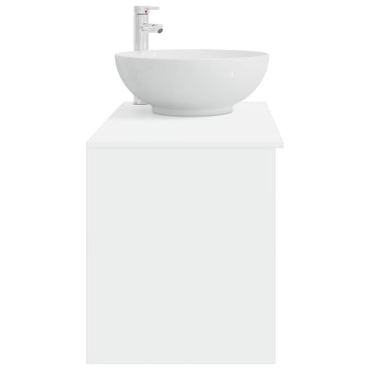 Bathroom Furniture Set 2 pcs White Engineered Wood
