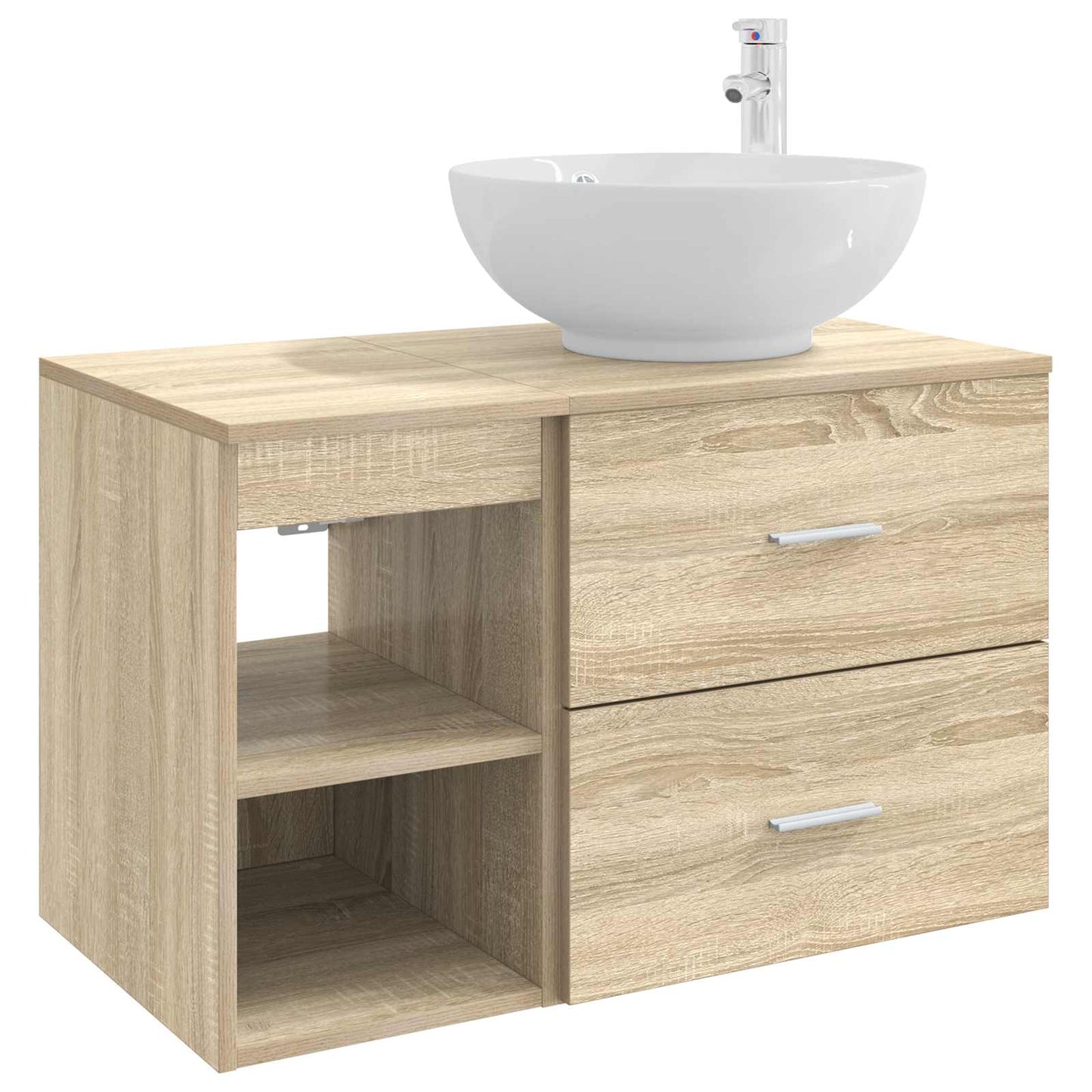 Bathroom Furniture Set 2 pcs Sonoma Oak Engineered Wood