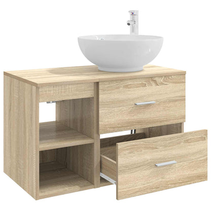 Bathroom Furniture Set 2 pcs Sonoma Oak Engineered Wood