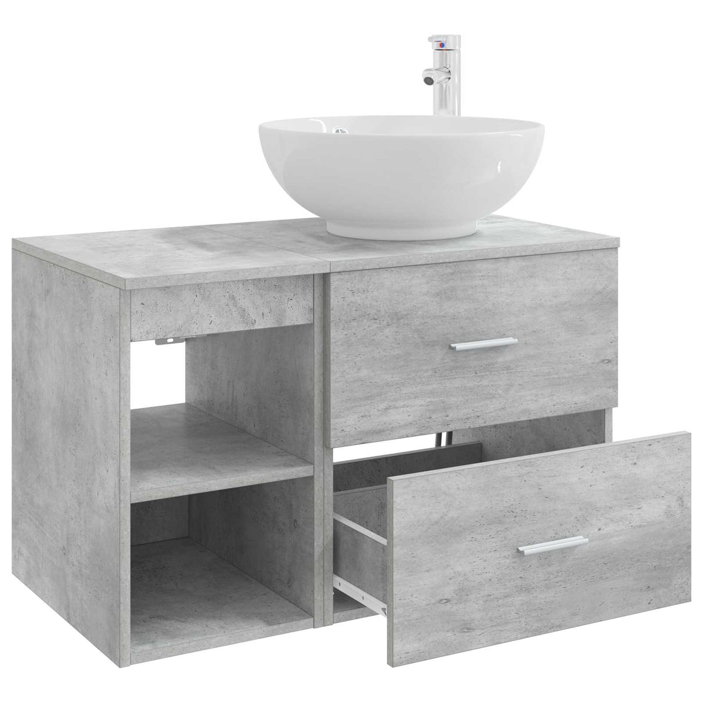 Bathroom Furniture Set 2 pcs Concrete Grey Engineered Wood