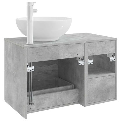 Bathroom Furniture Set 2 pcs Concrete Grey Engineered Wood