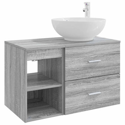 Bathroom Furniture Set 2 pcs Grey Sonoma Engineered Wood