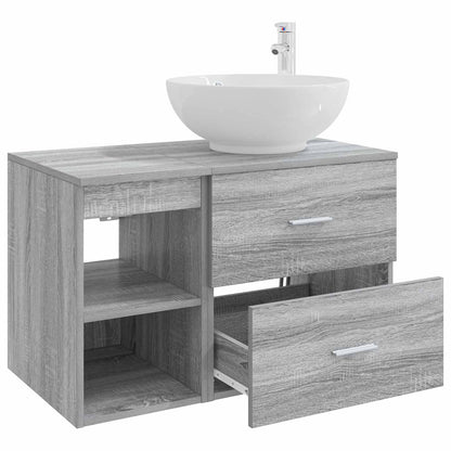 Bathroom Furniture Set 2 pcs Grey Sonoma Engineered Wood