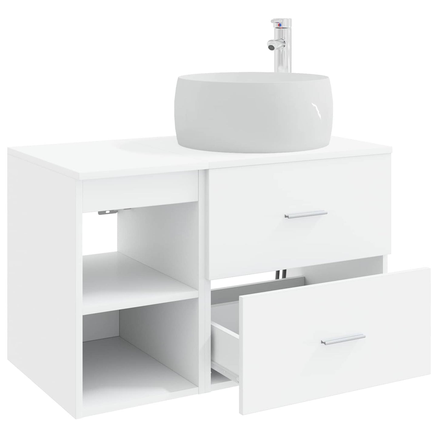 Bathroom Furniture Set 2 pcs White Engineered Wood