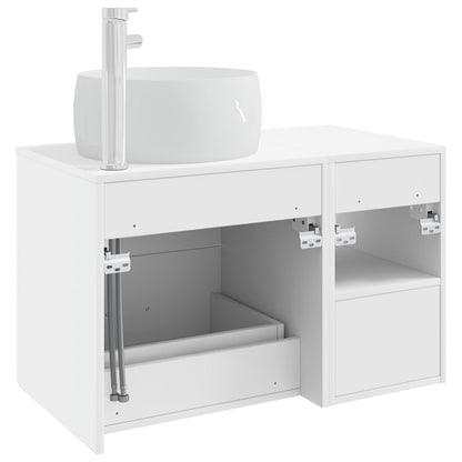 Bathroom Furniture Set 2 pcs White Engineered Wood