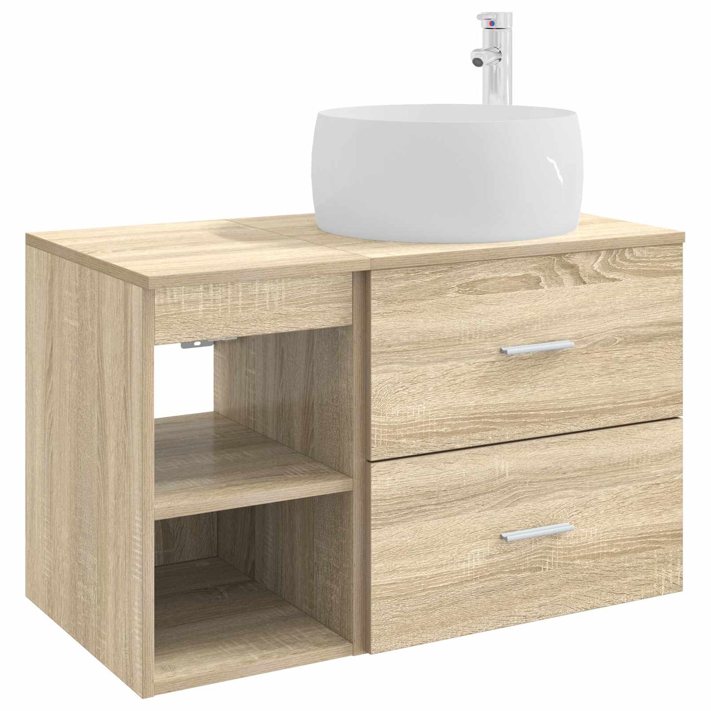 Bathroom Furniture Set 2 pcs Sonoma Oak Engineered Wood