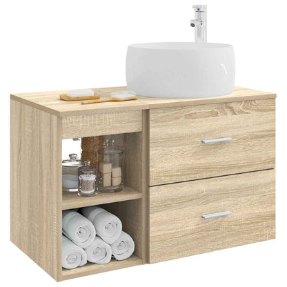 Bathroom Furniture Set 2 pcs Sonoma Oak Engineered Wood