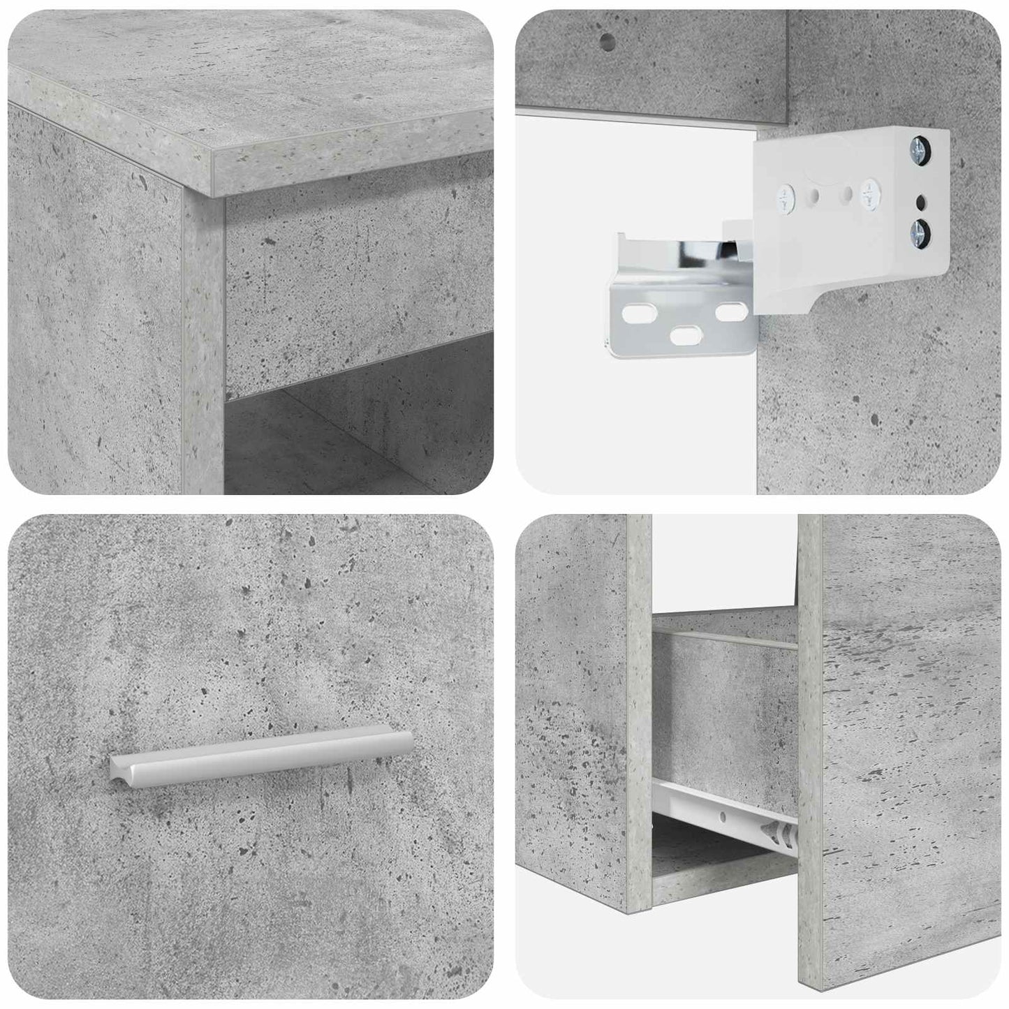 Bathroom Furniture Set 2 pcs Concrete Grey Engineered Wood