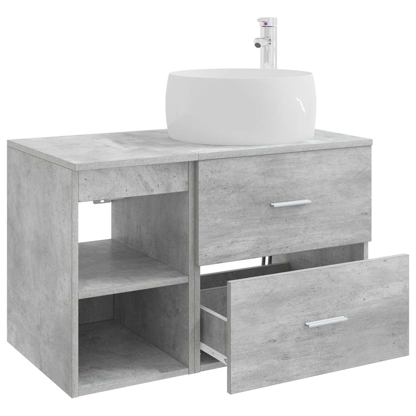 Bathroom Furniture Set 2 pcs Concrete Grey Engineered Wood