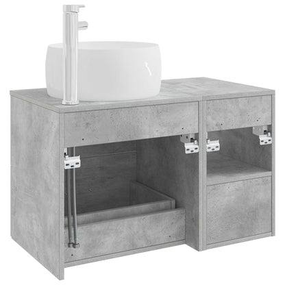 Bathroom Furniture Set 2 pcs Concrete Grey Engineered Wood
