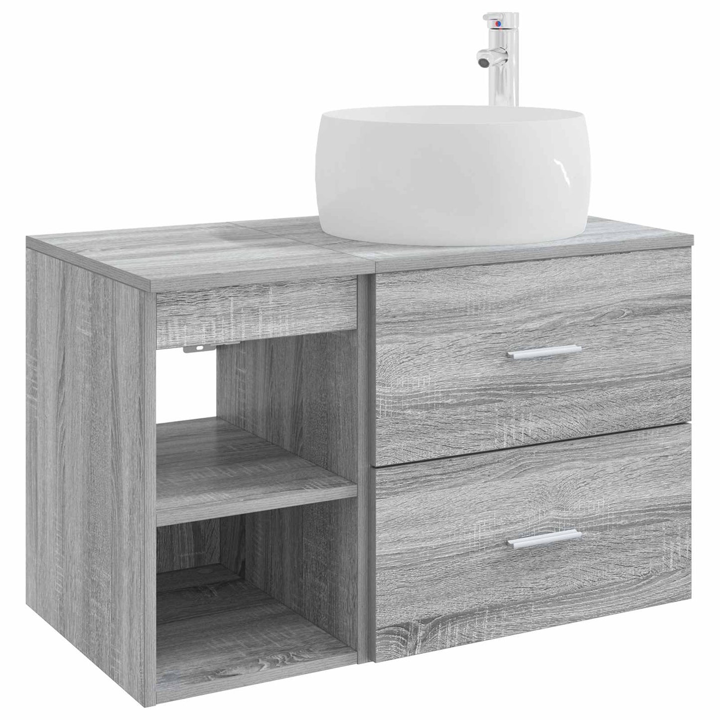 Bathroom Furniture Set 2 pcs Grey Sonoma Engineered Wood