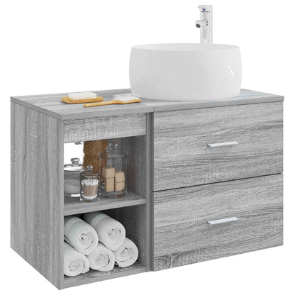 Bathroom Furniture Set 2 pcs Grey Sonoma Engineered Wood