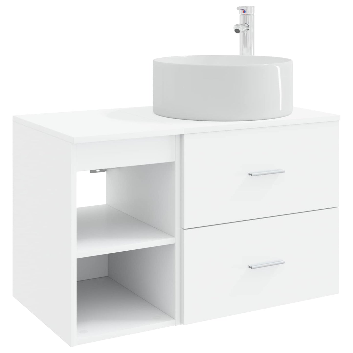 Bathroom Furniture Set 2 pcs White Engineered Wood