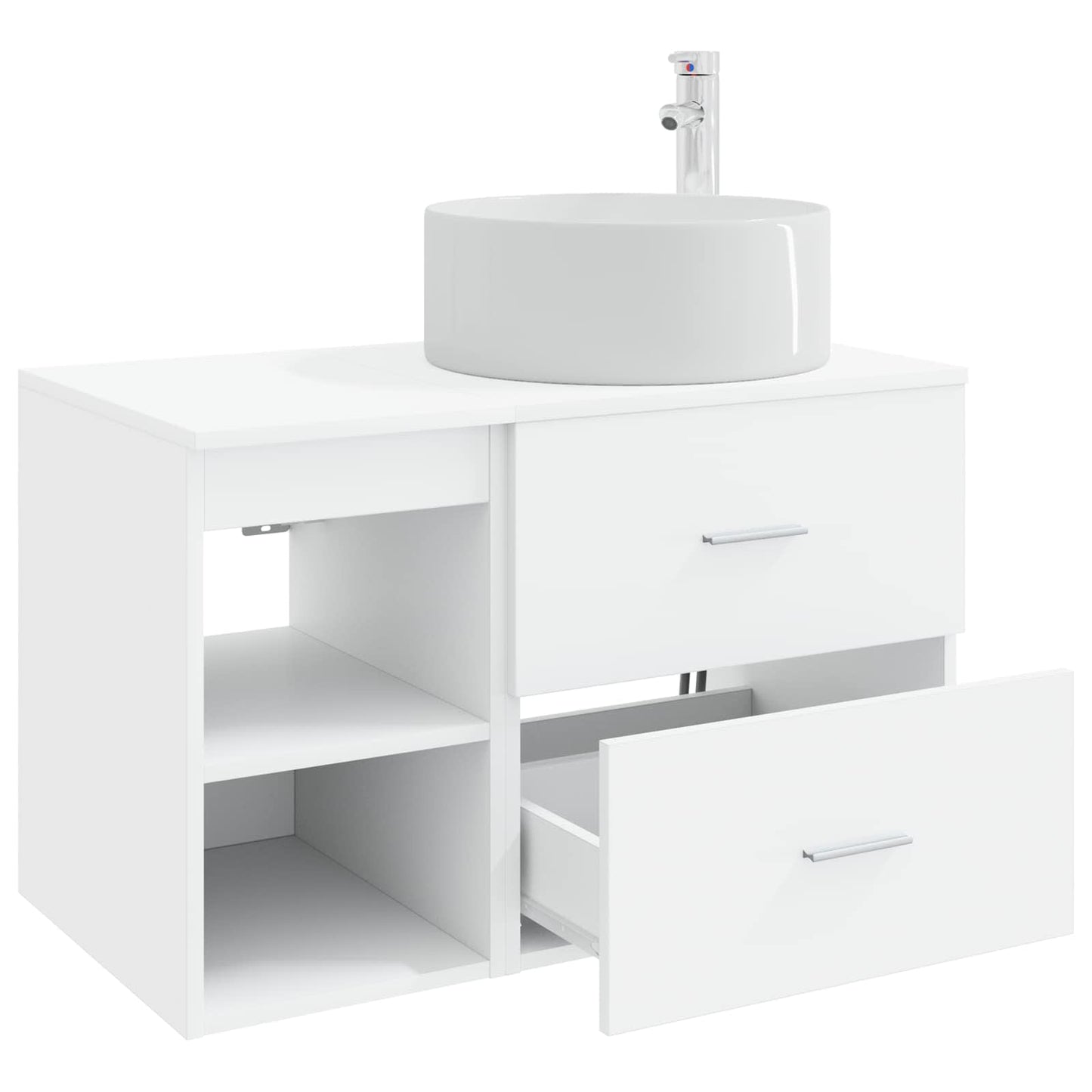 Bathroom Furniture Set 2 pcs White Engineered Wood