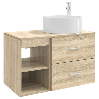 Bathroom Furniture Set 2 pcs Sonoma Oak Engineered Wood