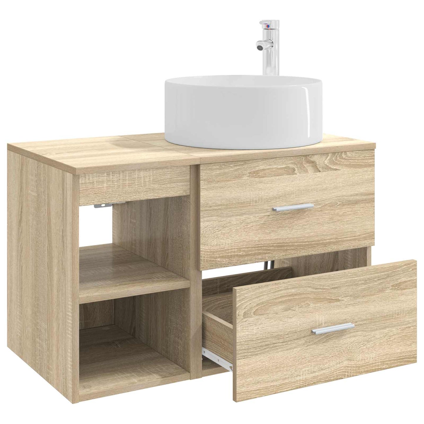 Bathroom Furniture Set 2 pcs Sonoma Oak Engineered Wood