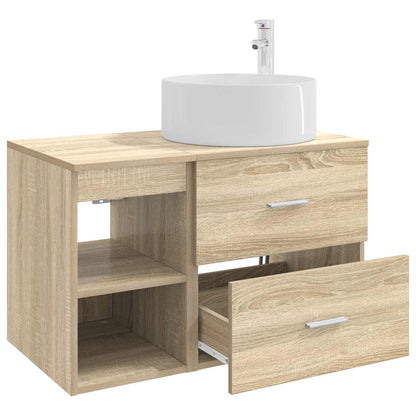 Bathroom Furniture Set 2 pcs Sonoma Oak Engineered Wood