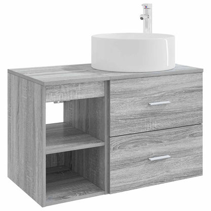 Bathroom Furniture Set 2 pcs Grey Sonoma Engineered Wood