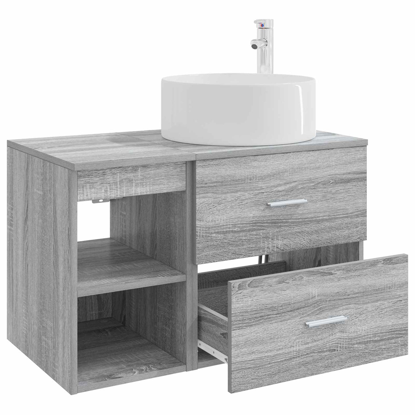 Bathroom Furniture Set 2 pcs Grey Sonoma Engineered Wood