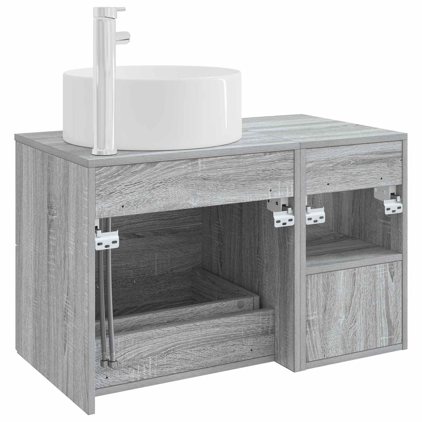 Bathroom Furniture Set 2 pcs Grey Sonoma Engineered Wood