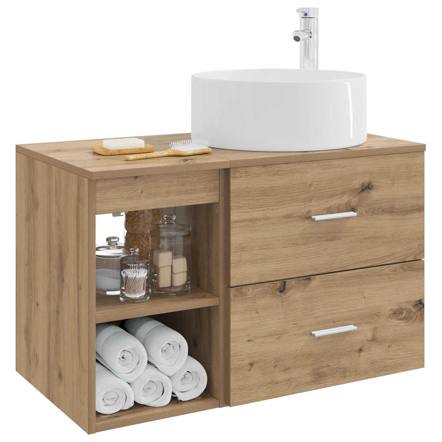 Bathroom Furniture Set 2 pcs Artisan Oak Engineered Wood