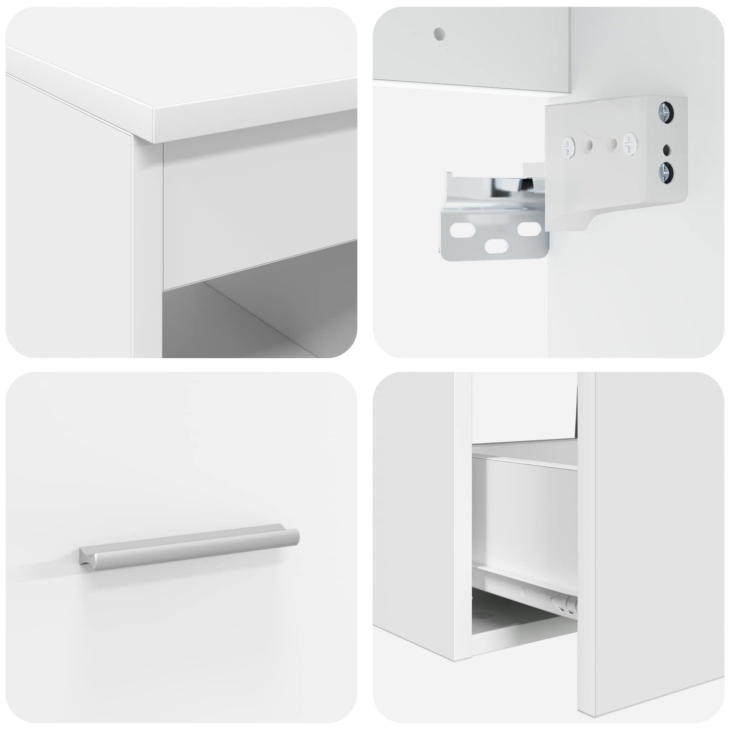 Bathroom Furniture Set 2 pcs White Engineered Wood