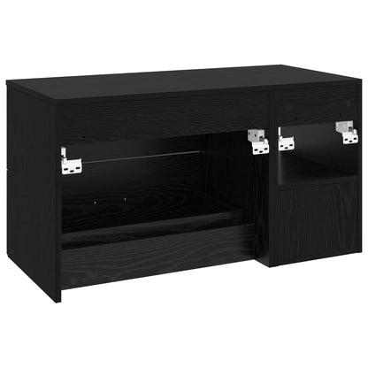 Bathroom Furniture Set 2 pcs Black Oak Engineered Wood