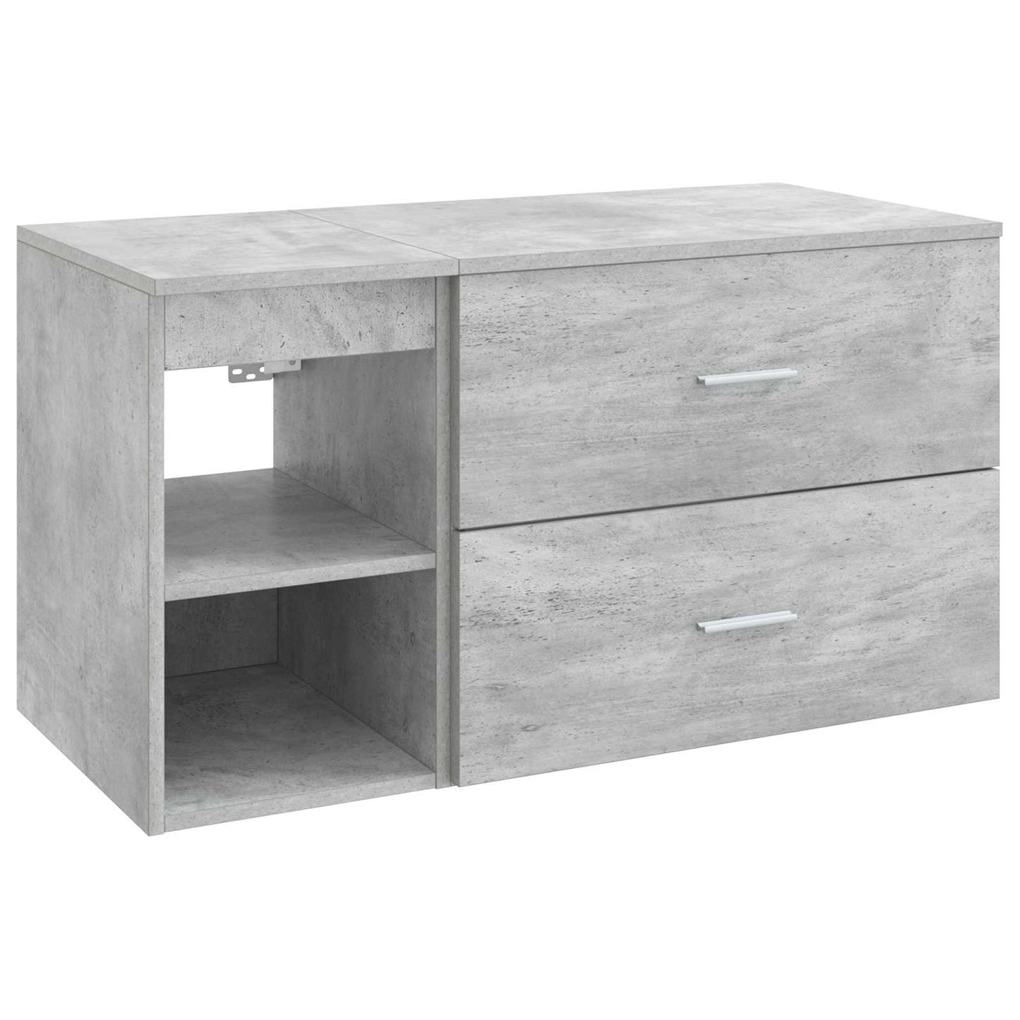 Bathroom Furniture Set 2 pcs Concrete Grey Engineered Wood